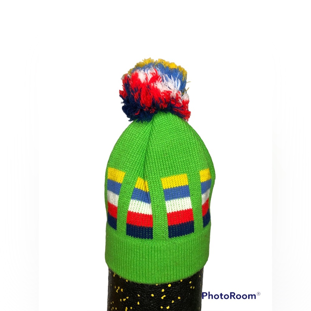 Vintage Kids Pom Pom Knit Cap Beanie
